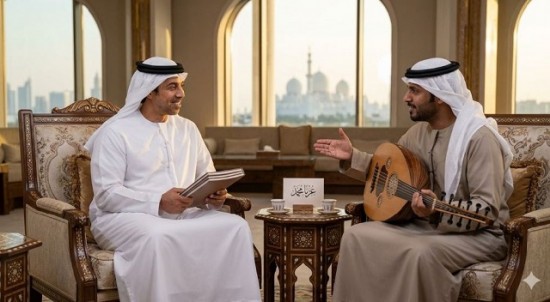 من أشعار منصور بن زايد عبد الرحمن الجنيد يطلق أغنية عزنا محمد